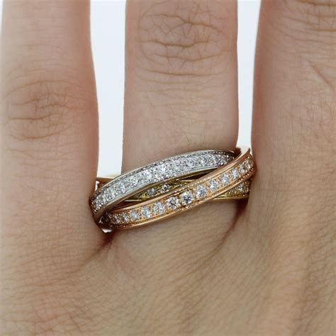 cartier diamond nail ring|Cartier diamond rolling ring.